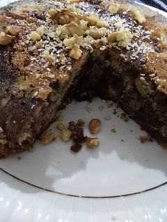 عکسی از دستور کیک موز گردو و کشمش