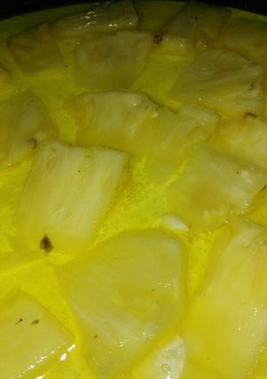 Una foto de Tarta de yougurth y piña