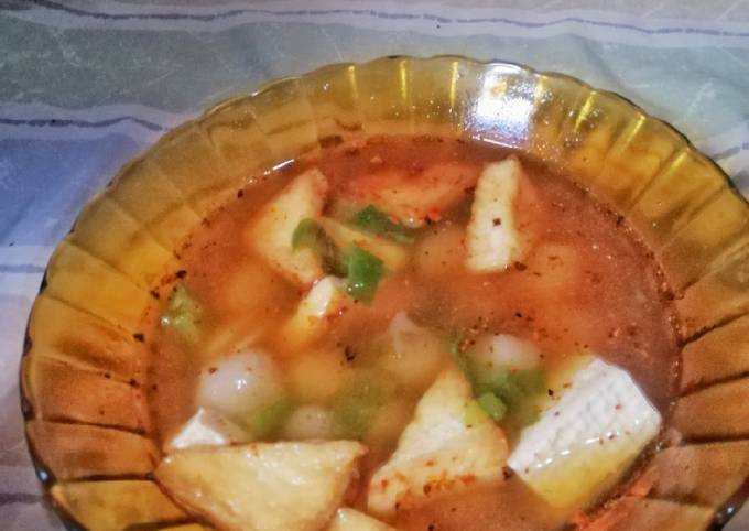 Cara Gampang Menyiapkan Cilok tahu kuah yang Lezat Sekali