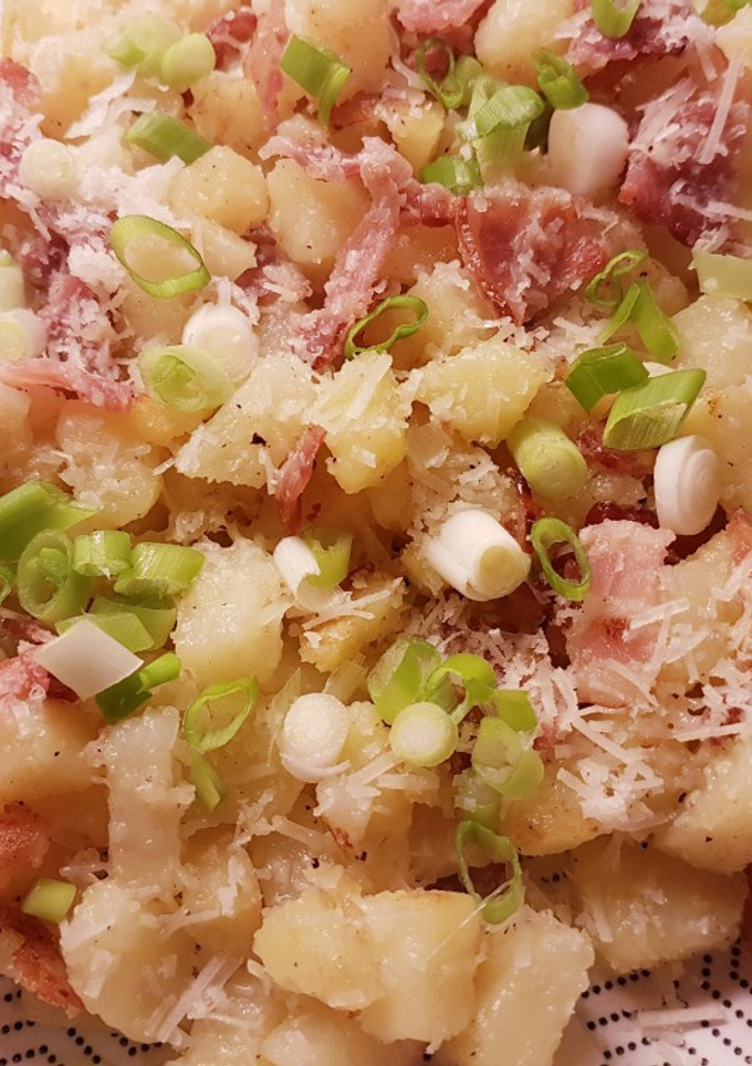Una foto de Salteado de Papas con Bacon