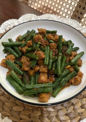 Foto resep Oseng Kacang Panjang dan Tempe