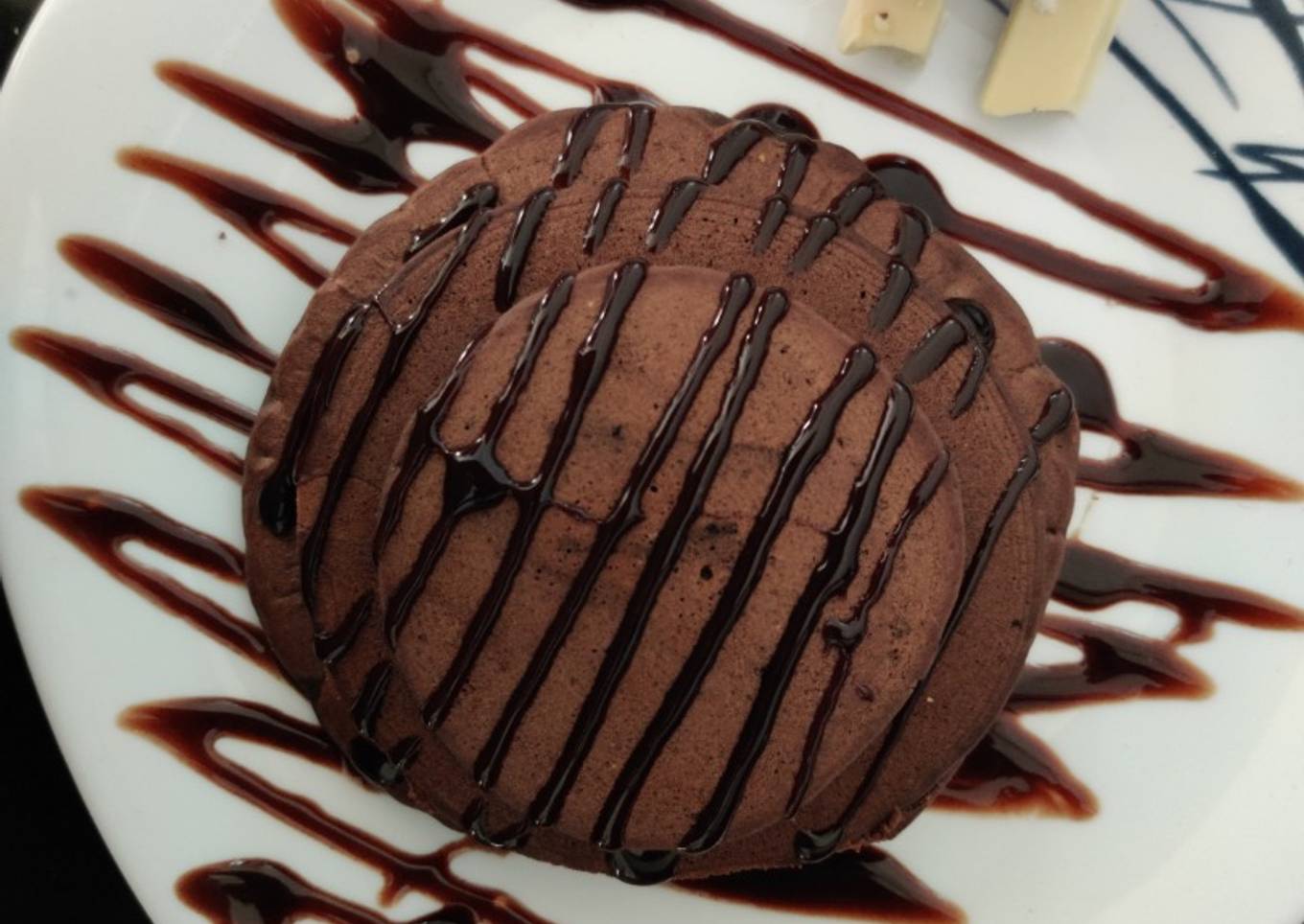 Chocolate strips for pancakes