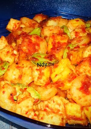 Foto resep 9. Sambal tahu udang pete