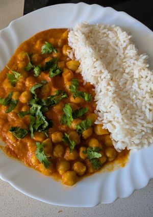 Una foto de Curry de garbanzos (vegano)