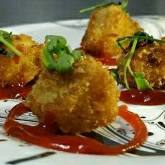 A picture of Paneer cheesy bites /paneer popcorn.
