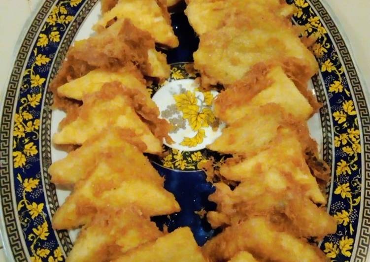 Steps to Prepare Homemade Triangular fried yam | Satisfyingrecipe.web.app