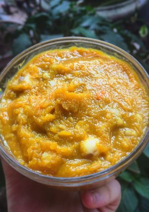 Hình của món Súp bí đỏ dinh dưỡng#eatclean.