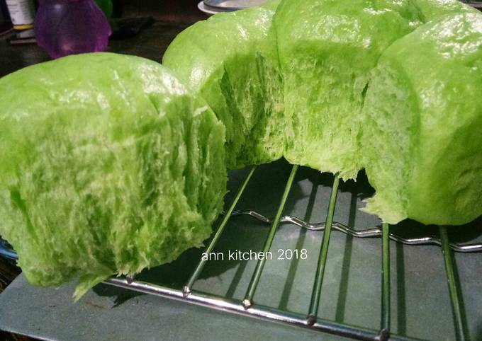 Resep: Roti sobek pandan kukus #kamismanis Ekonomis Untuk Jualan