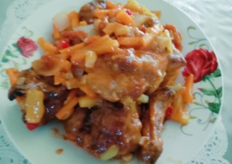 DICOBA@ Resep Ayam saus asam pedas manis resep masakan rumahan yummy app