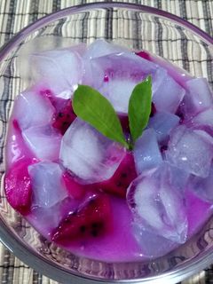 Foto resep Es Buah Naga Merah