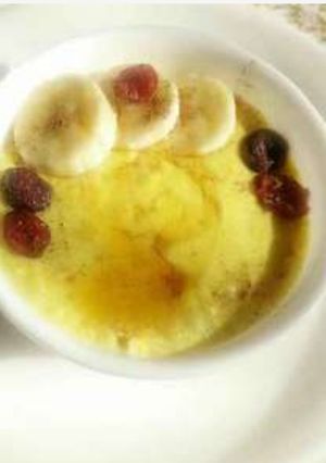 A picture of Creamed Banana Rice Polenta Porridge.