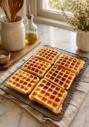 Una foto de Waffles belgas clásicos