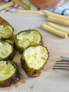 Una foto de Pimientos rellenos de tortilla de patatas