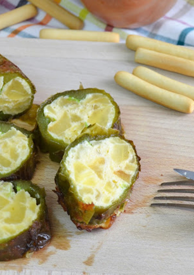 Una foto de Pimientos rellenos de tortilla de patatas