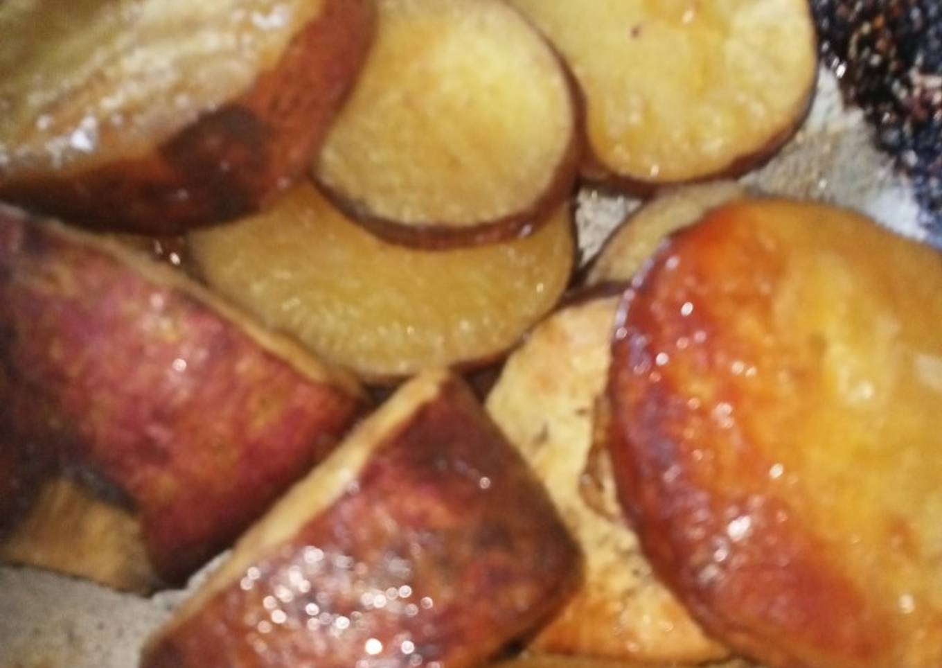 Steamed sweet potatoes
