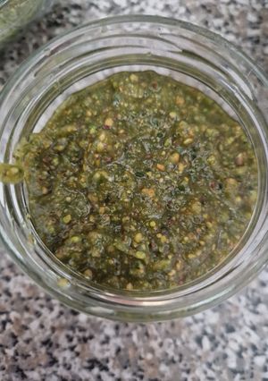 Una foto de Pesto de Pistacho (apto para embarazadas)