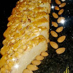 Eggless Hot-Milk Cake without oven baking A picture of Eggless Hot-Milk Cake without oven baking.