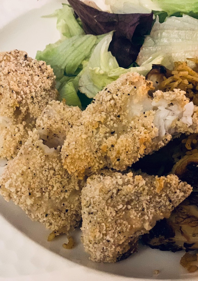 A picture of Cod goujons - baked not fried.