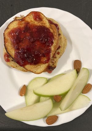 Una foto de Pancakes de banana y avena