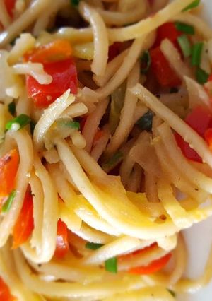 Une photo de Nouilles à la moutarde et aux légumes