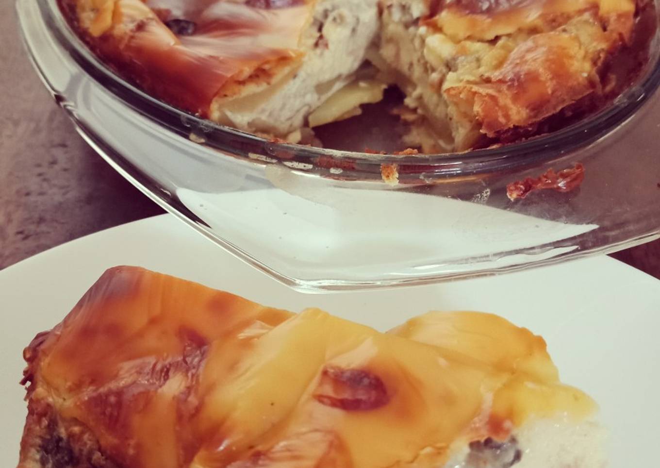 Potato crusted quiche