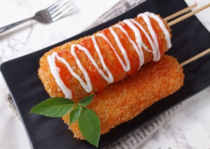 Corndog roti tawar isi sosis