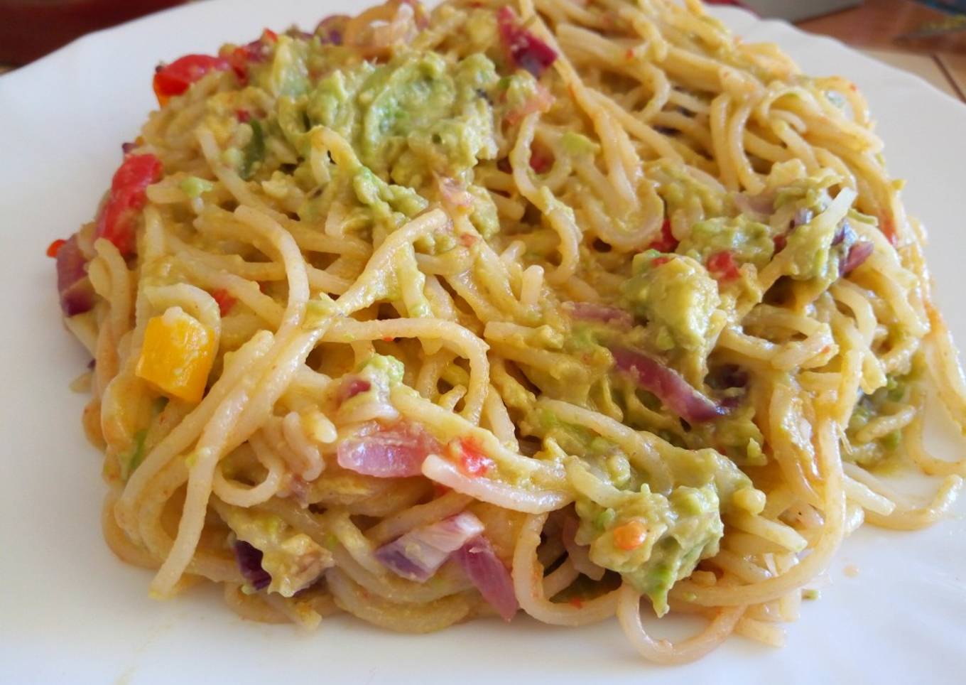 Stir Fry Avocado Pasta