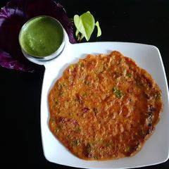 A picture of Purple Cabbage-Besan Chilla.