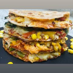 A picture of Left over Roti tacos.