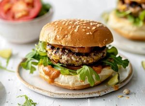 Zdjęcie przepisu Zdrowy burger z grilla.