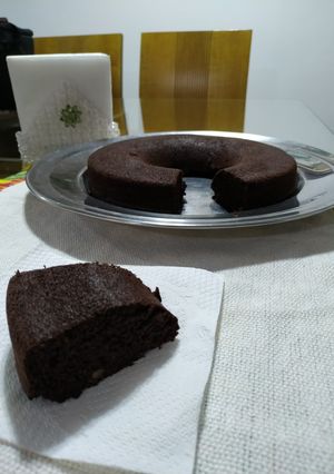 Foto de Bolo de chocolate sem açúcar e sem farinha