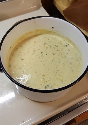 A picture of Potato soup.