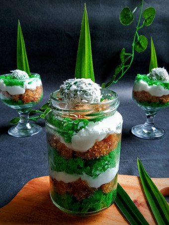 Bagaimana Menyiapkan Klepon Cake in Jar, Lezat Sekali