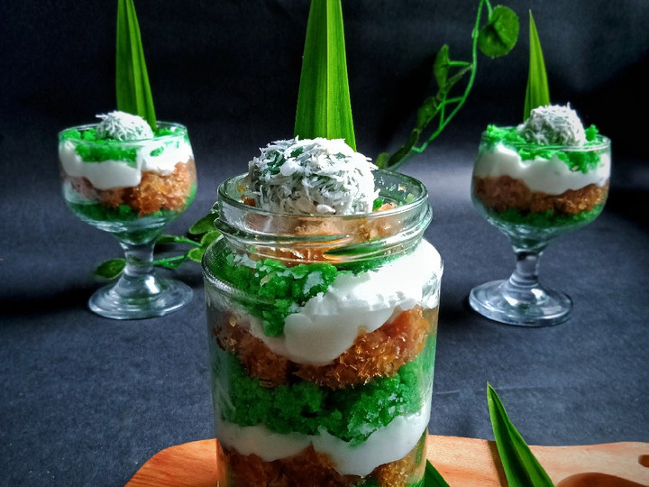 Bagaimana Menyiapkan Klepon Cake in Jar, Lezat Sekali