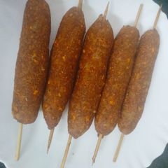 A picture of Soya veg seekh kebabs.