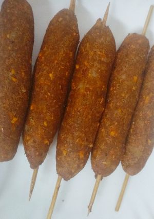 A picture of Soya veg seekh kebabs.