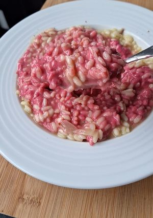 Une photo de Risotto de betteraves