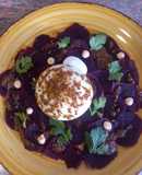 Carpaccio de remolacha y burrata