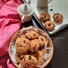 A picture of Hearty Oat Cookies (eggless).