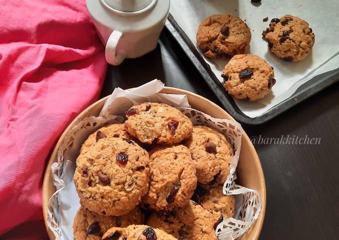 Hearty Oat Cookies (eggless)