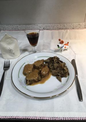 Una foto de Solomillo de cerdo con setas