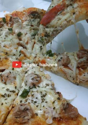Foto resep Pizza empuk tanpa telur