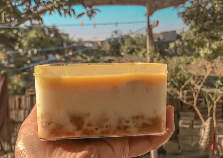 Cara Menghidangkan Desert Box (Ice Cream) Simple, No Mixer No Oven. Regal+Cheese+Fruit(Mango)💛 yang Sempurna!