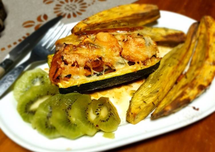 Simple Way to Prepare Homemade Courgette assada com batata doce ao forno