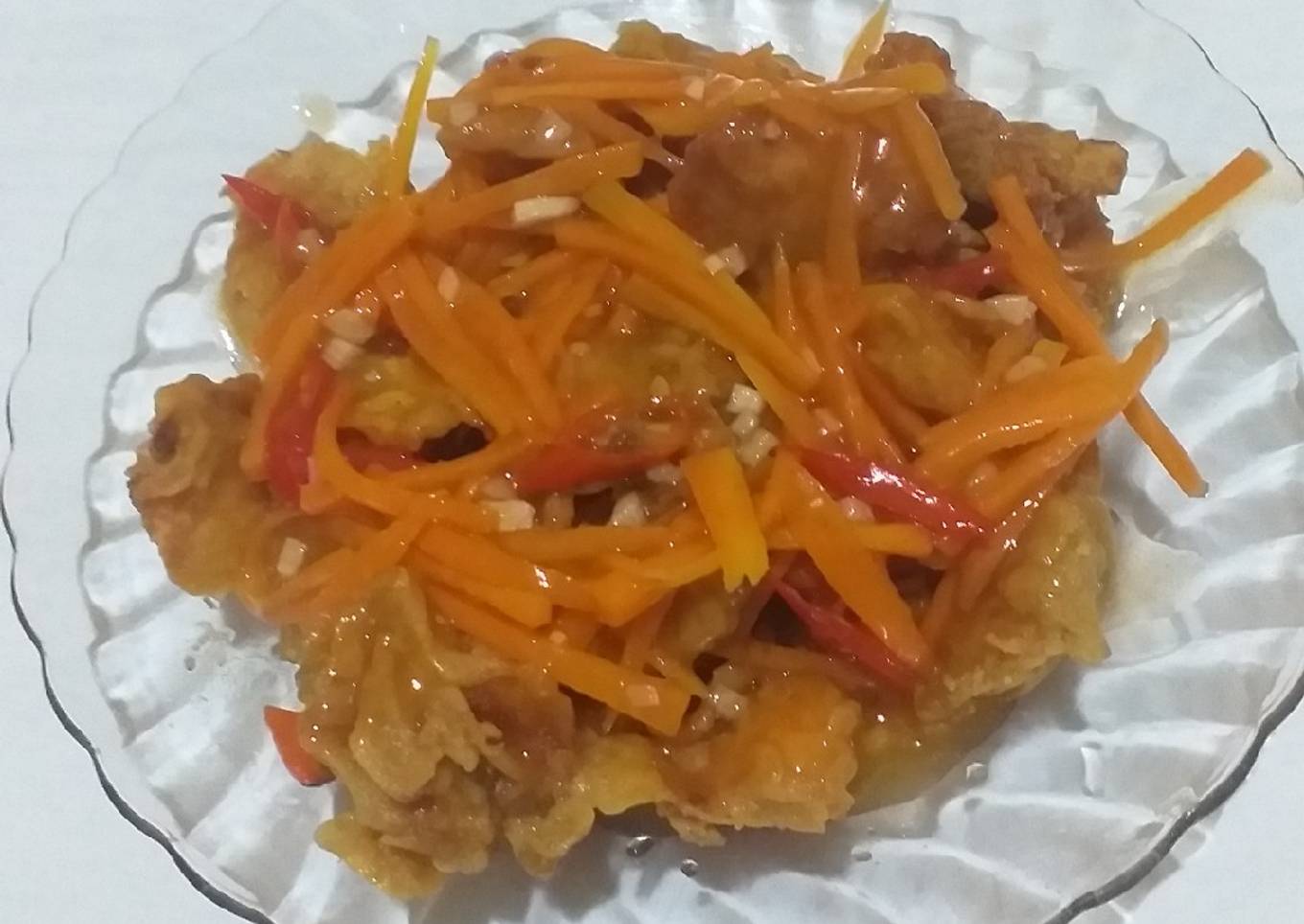Koloke udang sangat simple