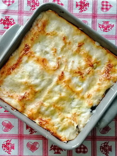 Foto di Lasagne radicchio, funghi e pancetta