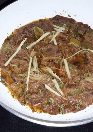 A picture of Dhaba style Mutton karahi.