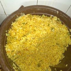 A picture of Coconut rice and pepper gizzard.