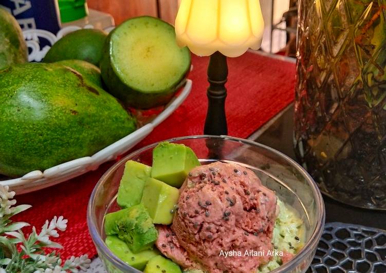 Resep Ice cream alpukat strawberry, Bikin Ngiler