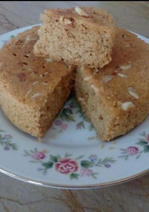 A picture of Almond cake, whole wheat flour sa 🎂🎂.